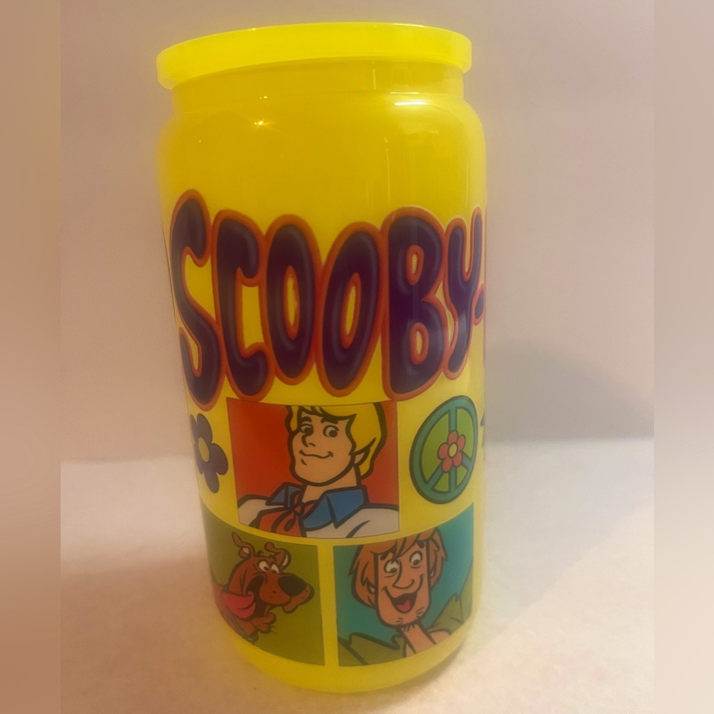 16 oz. Libby glass cup/scooby-doo